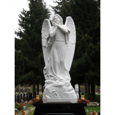 Ангел надгробие из камня, белый мрамор