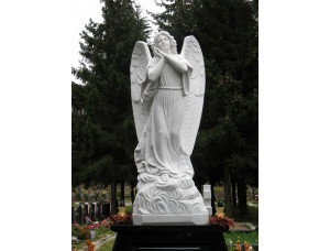 Ангел надгробие из камня, белый мрамор